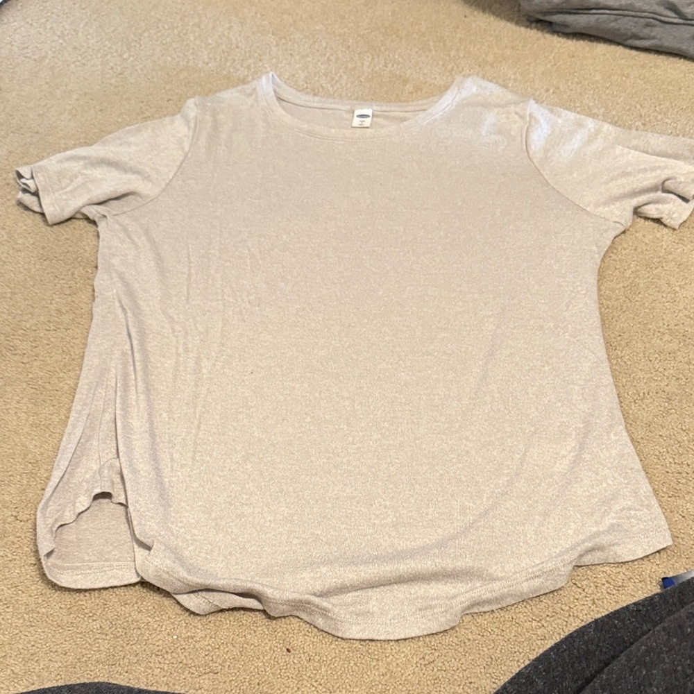 Old Navy Women's Beige Short Sleeve Tee